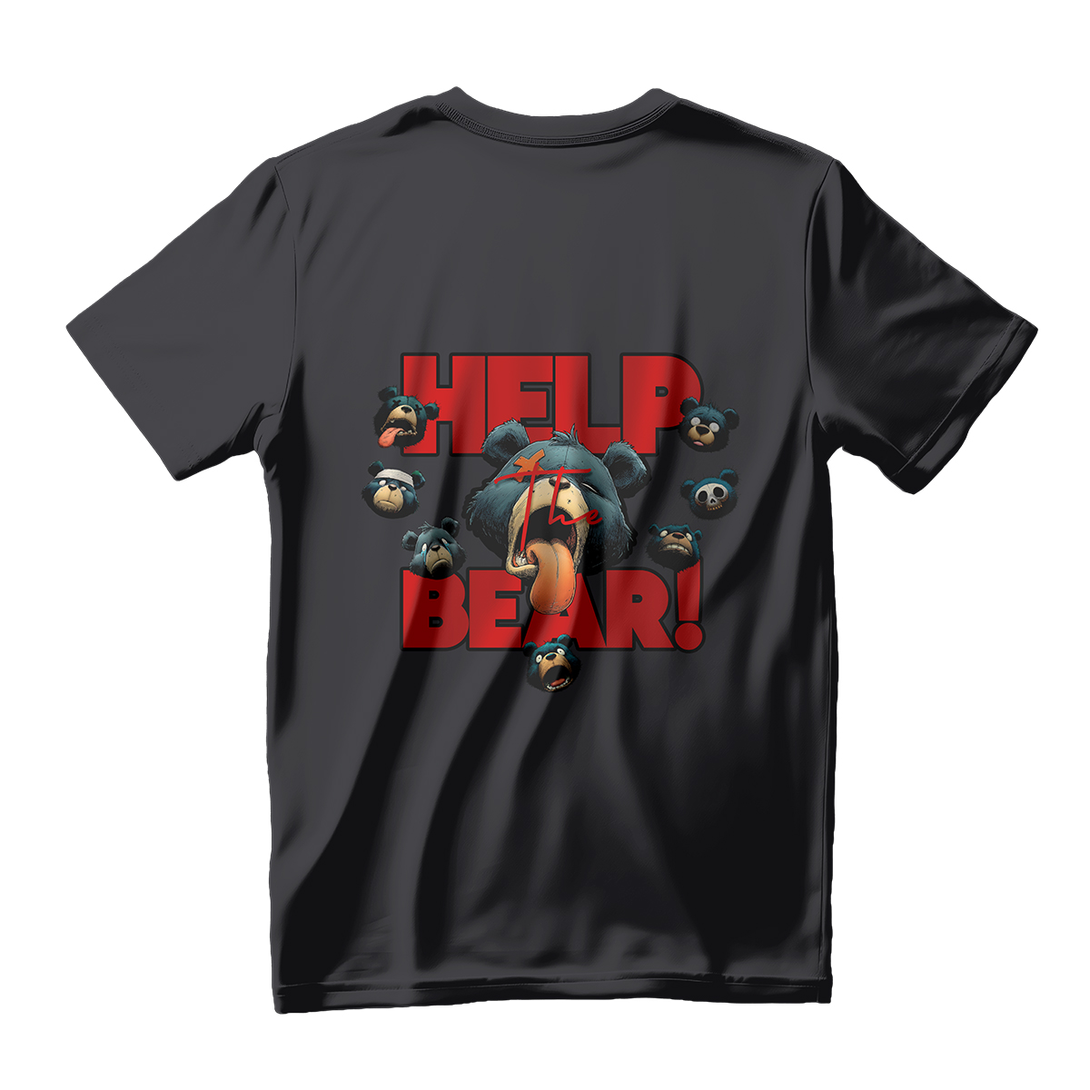 Black Bear • Help The Bear • T-Shirt - Image 4
